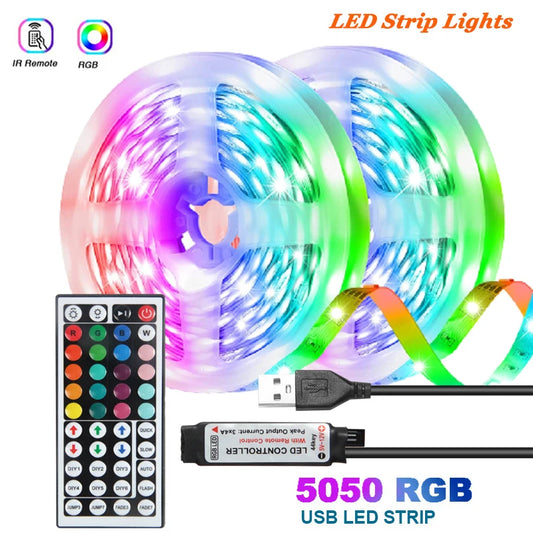 LED Lights for Room Decor / Remote Control and Music Flash Lamp for TV